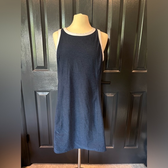 Beyond Yoga Blue Halter Sheath Midi Dress - Picture 1 of 4